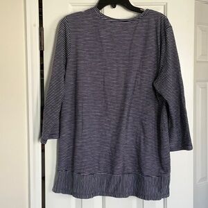 Striped Navy and White Top